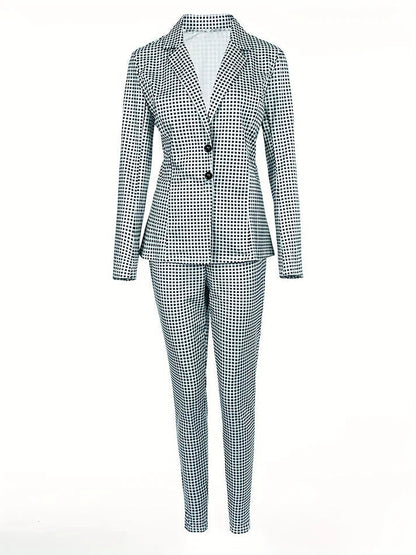 Levoire | Veste À Imprimé À Carreaux Et Pantalons Ensemble Deux Pièces