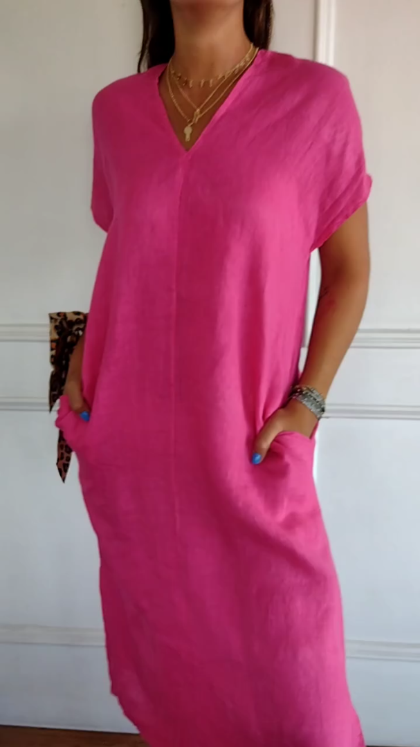 Levoire | Robe De Loisirs Avec Poches Rosa