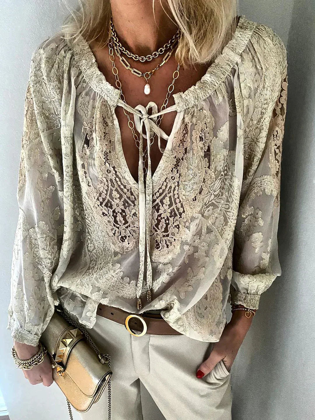 Levoire | Sweatshirt Exclusif À Col Napeillé Khaki