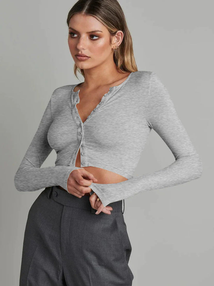 Levoire | Veste En Tricot Cropped Gris