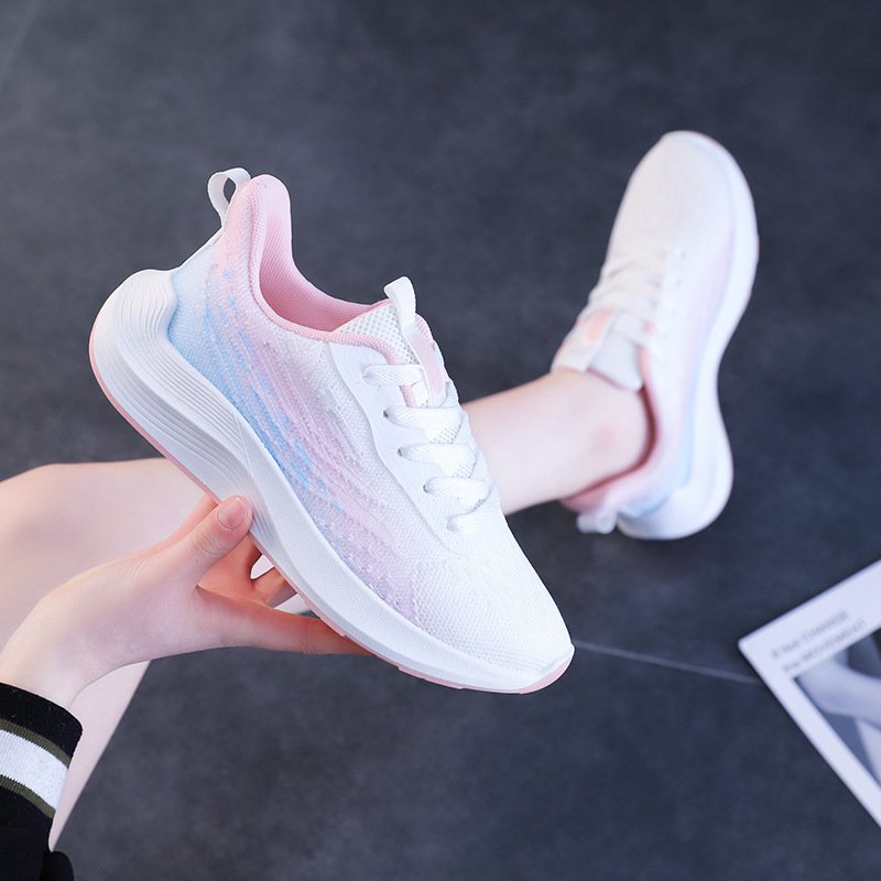 Levoire | Baskets de Course Orthopédiques avec Amorti Extra Doux et Support Idéal pour Tous Blanc Rose