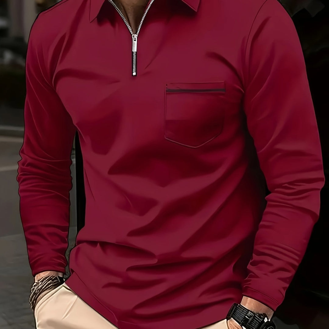 Levoire | Chemise De Liaison Personnalisée À Manches Longues rouge brique