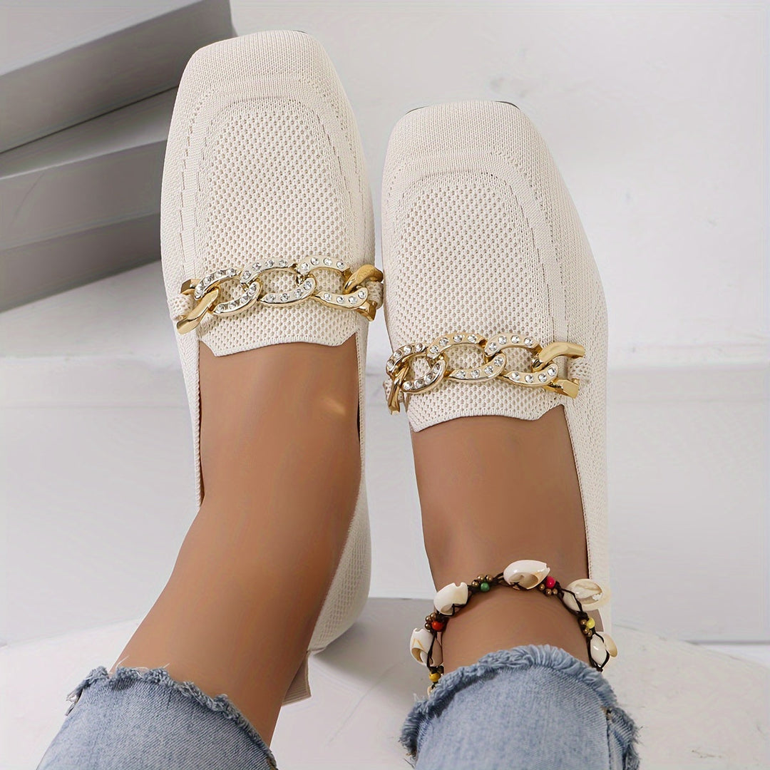 Levoire | Ballerines Élégantes Avec Chaîne Métallique