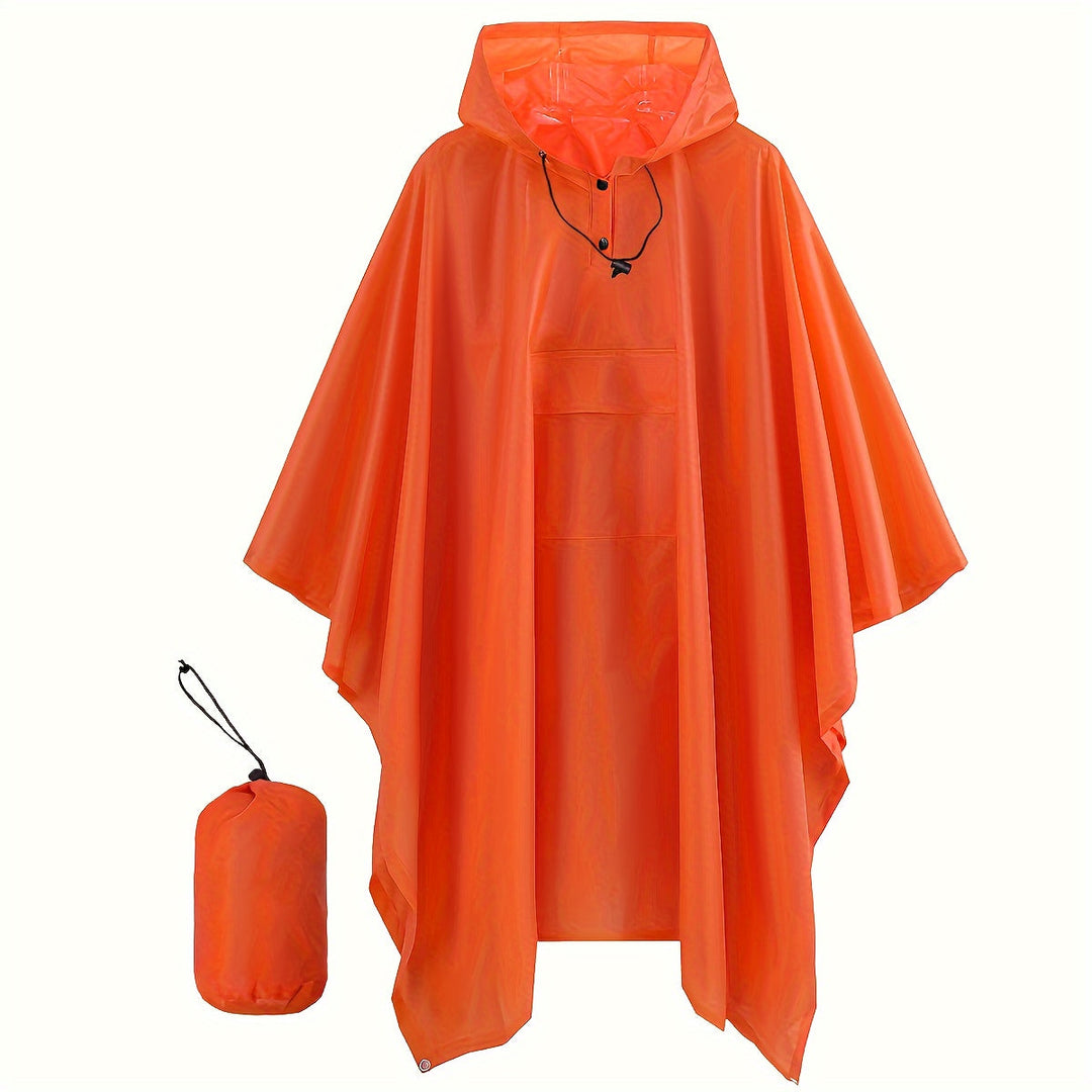 Levoire | Veste De Pluie Réversible Imperméable Avec Capuche Orange