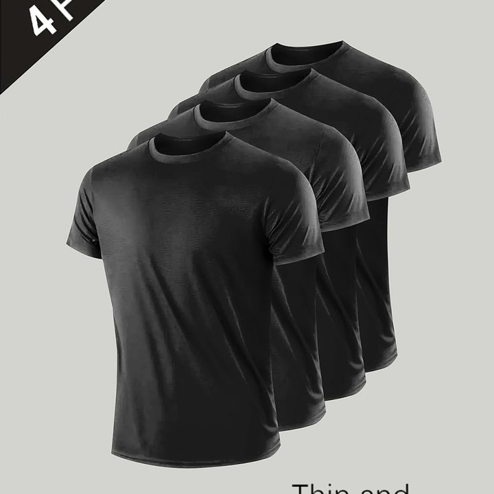 Levoire | T-Shirt Unicolore Pour Hommes À Manches Courtes