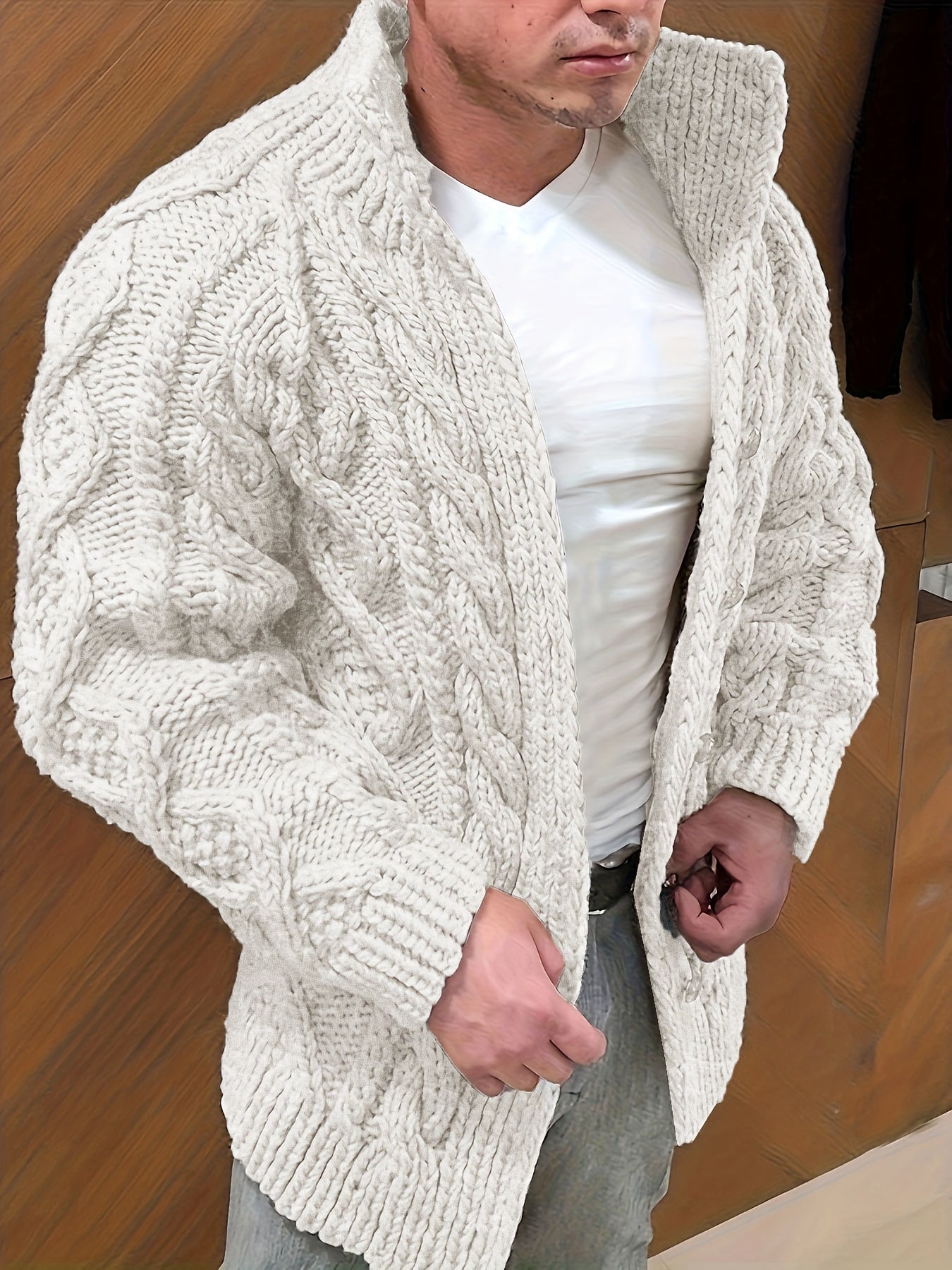 Levoire | Chaud Décontracté Homme Pull Beige