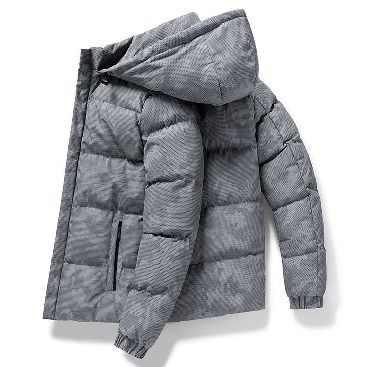 Levoire | Veste Camouflage À Manches Longues Avec Capuche Réglable Et Poches Gris clair