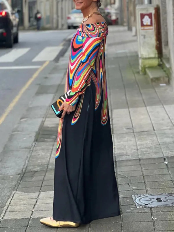 Levoire | Robe élégante à imprimé coloré