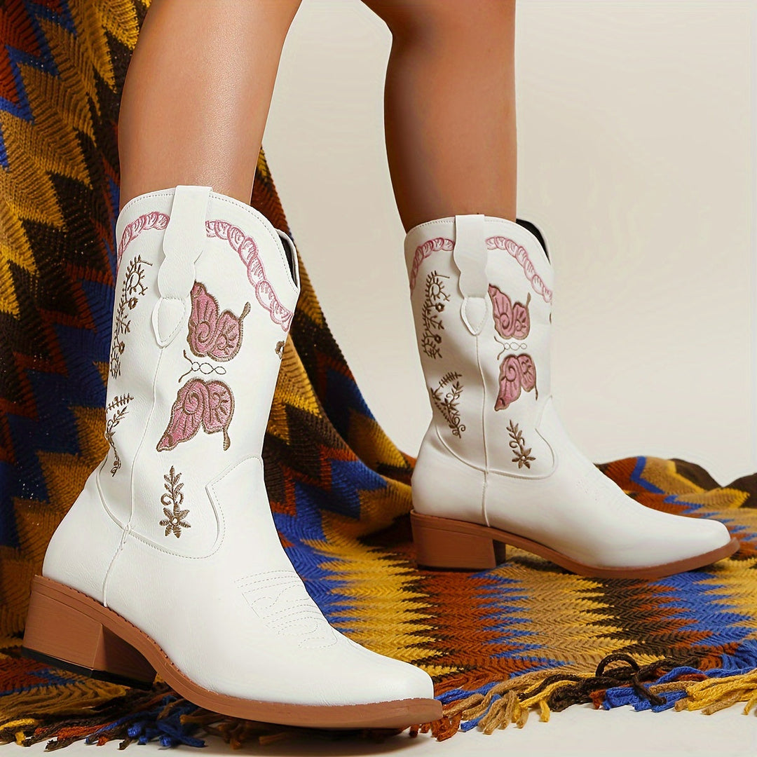 Levoire | Bottes Cowboy À Motifs De Papillons Pour Femmes