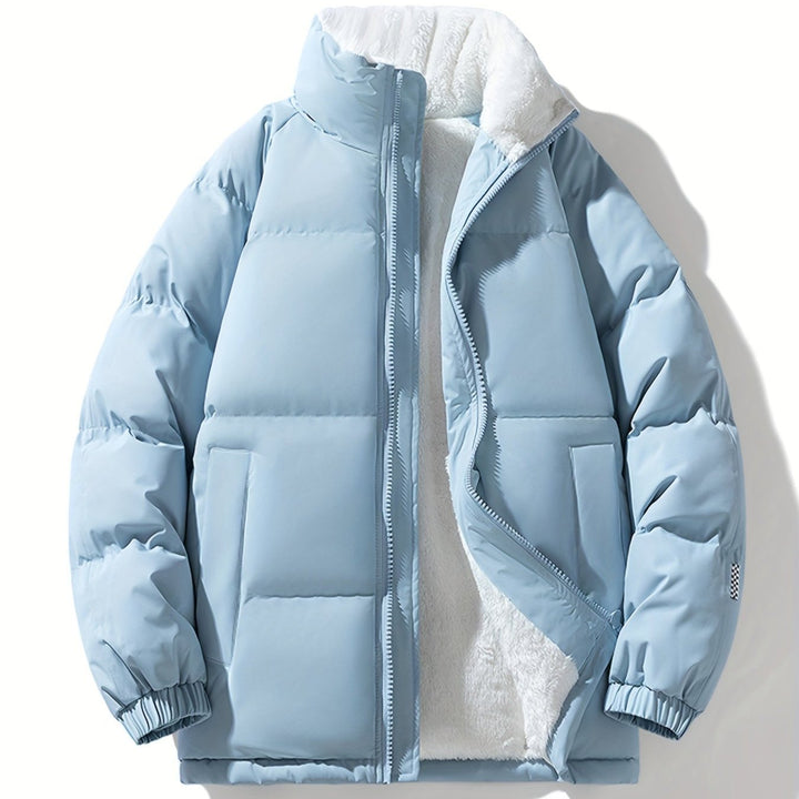 Levoire | Veste matelassée à capuche à fermeture éclair à manches longues Bleu clair