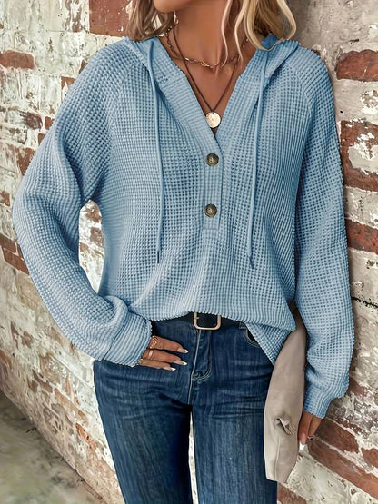 Levoire | Pull À Capuche En Tricot Bleu clair