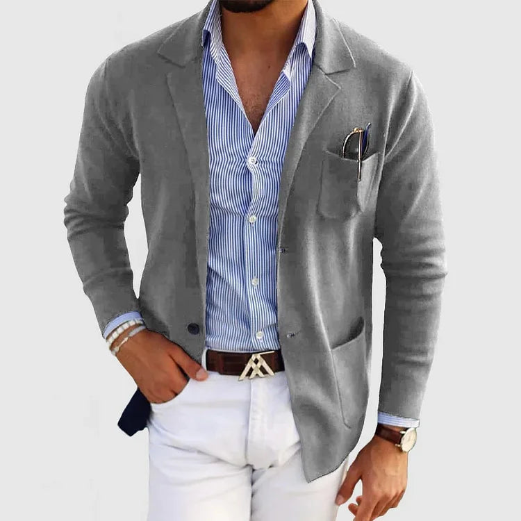 Levoire | Veste Pour Hommes Avec Poches Élégantes Gris