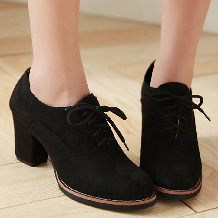 Levoire | Élégantes Chaussures À Talons Femmes Avec Talon Épais Noir