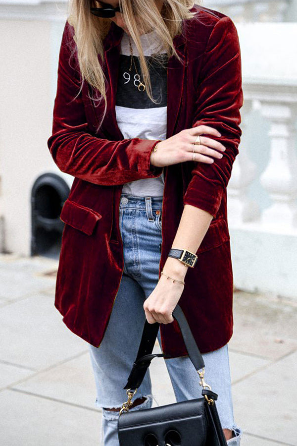 Levoire | Blazer En Velours Pour Femmes Rot
