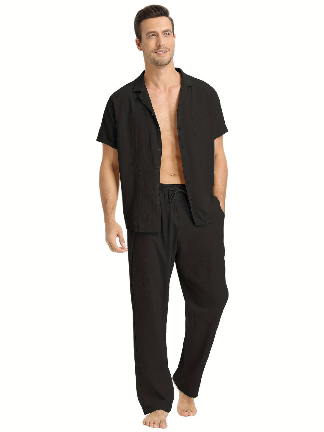 Levoire | Deux Vêtements Décontractés Et Confortables Pour Hommes Noir