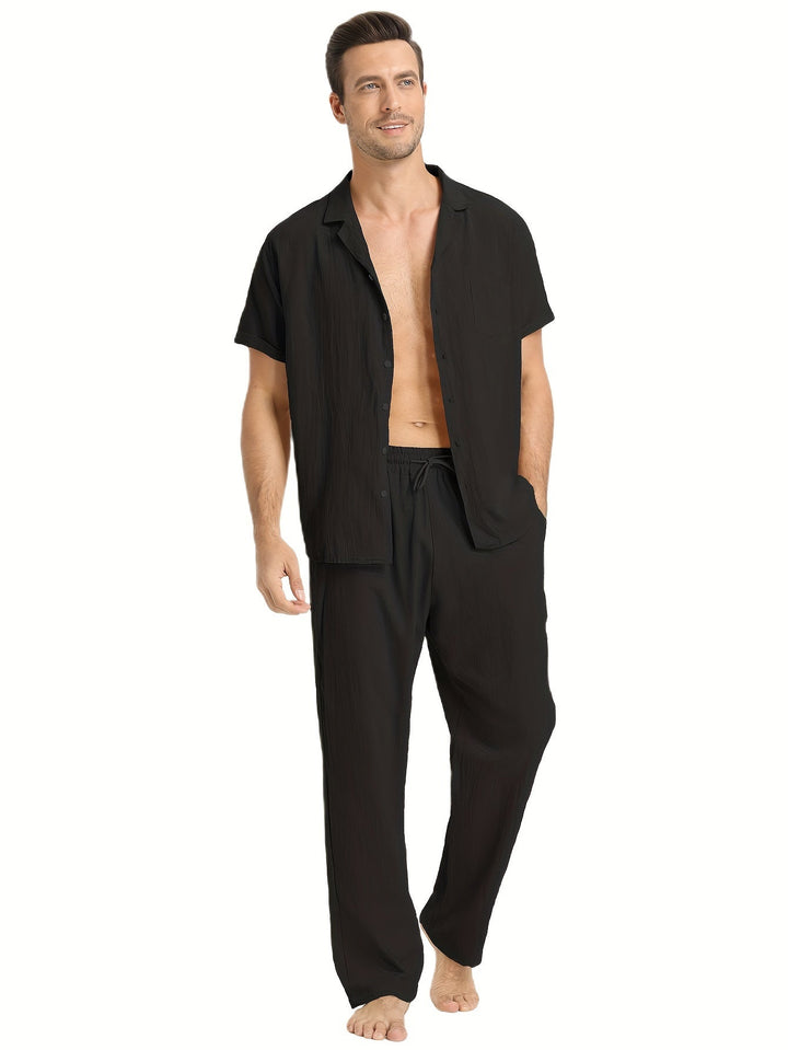 Levoire | Deux Vêtements Décontractés Et Confortables Pour Hommes Noir