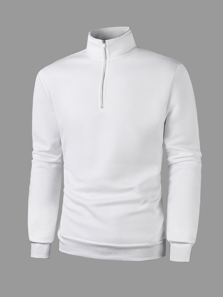 Levoire | Confortable Sweat-Shirt Homme Avec Zipp Blanc