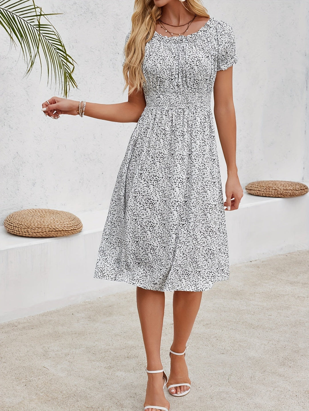 Levoire | Femme Robe Élégante À Manches Bouffantes