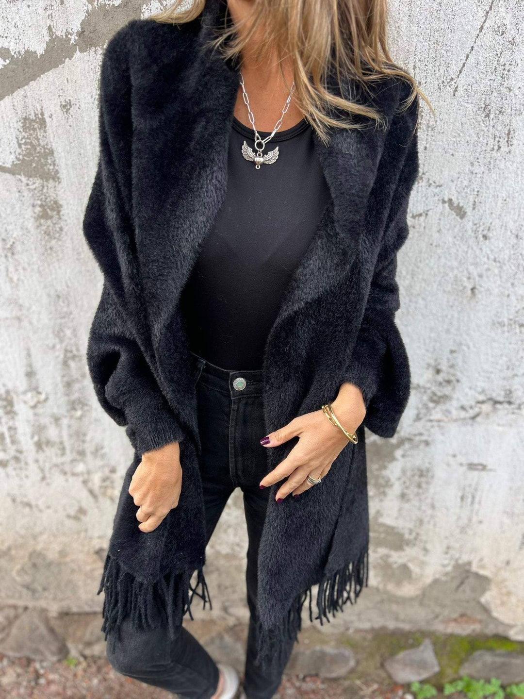 Levoire | Veste Femme Avec Manches Longues Et Franges