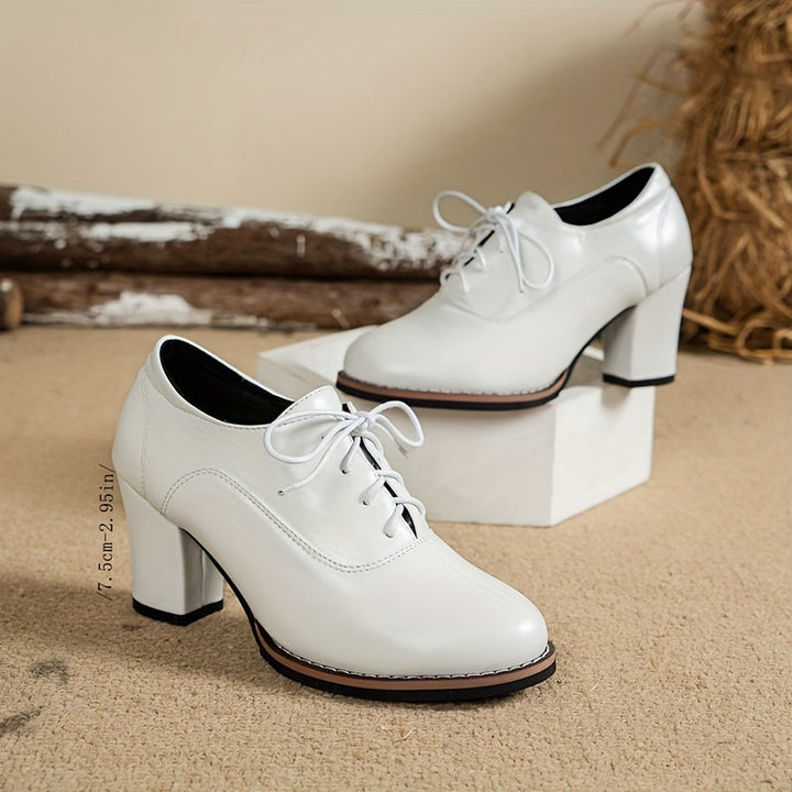 Levoire | Chaussures Pour Femmes Élégantes À Talons Épais Et Avec Lacets