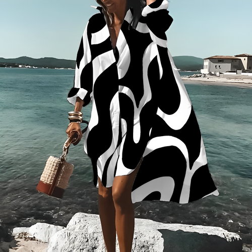 Levoire | Robe Mi-Longue À Imprimé Unique