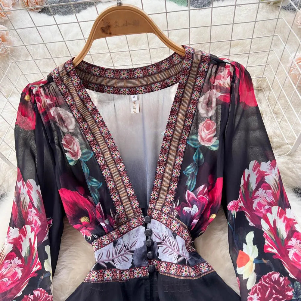 Levoire | Chiffon robe à ligne A