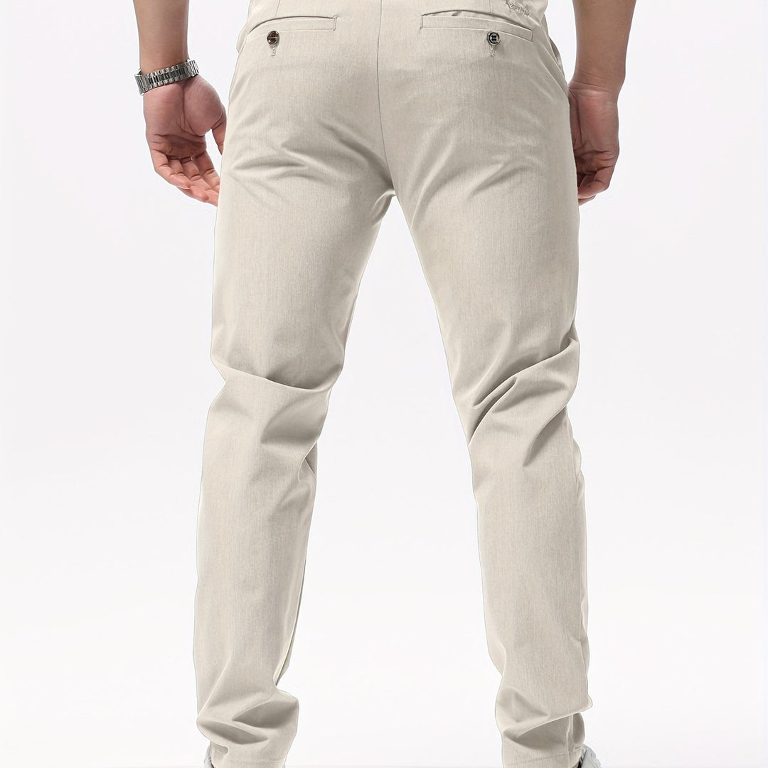 Levoire | Pantalons D'Affaires Confortables Pour Hommes Coupe Slim Beige