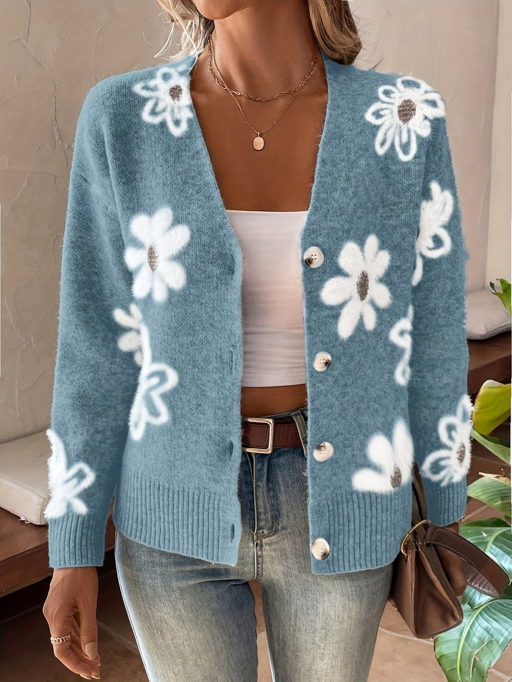 Levoire | Gilet Confortable Avec Motif Floral