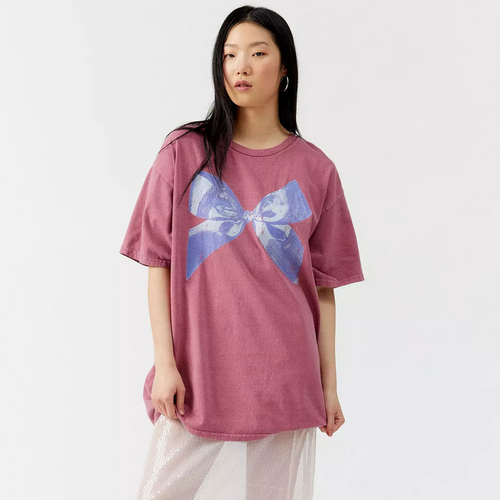 Levoire | T-shirt papillon pour femmes, style simple, col rond et manches courtes