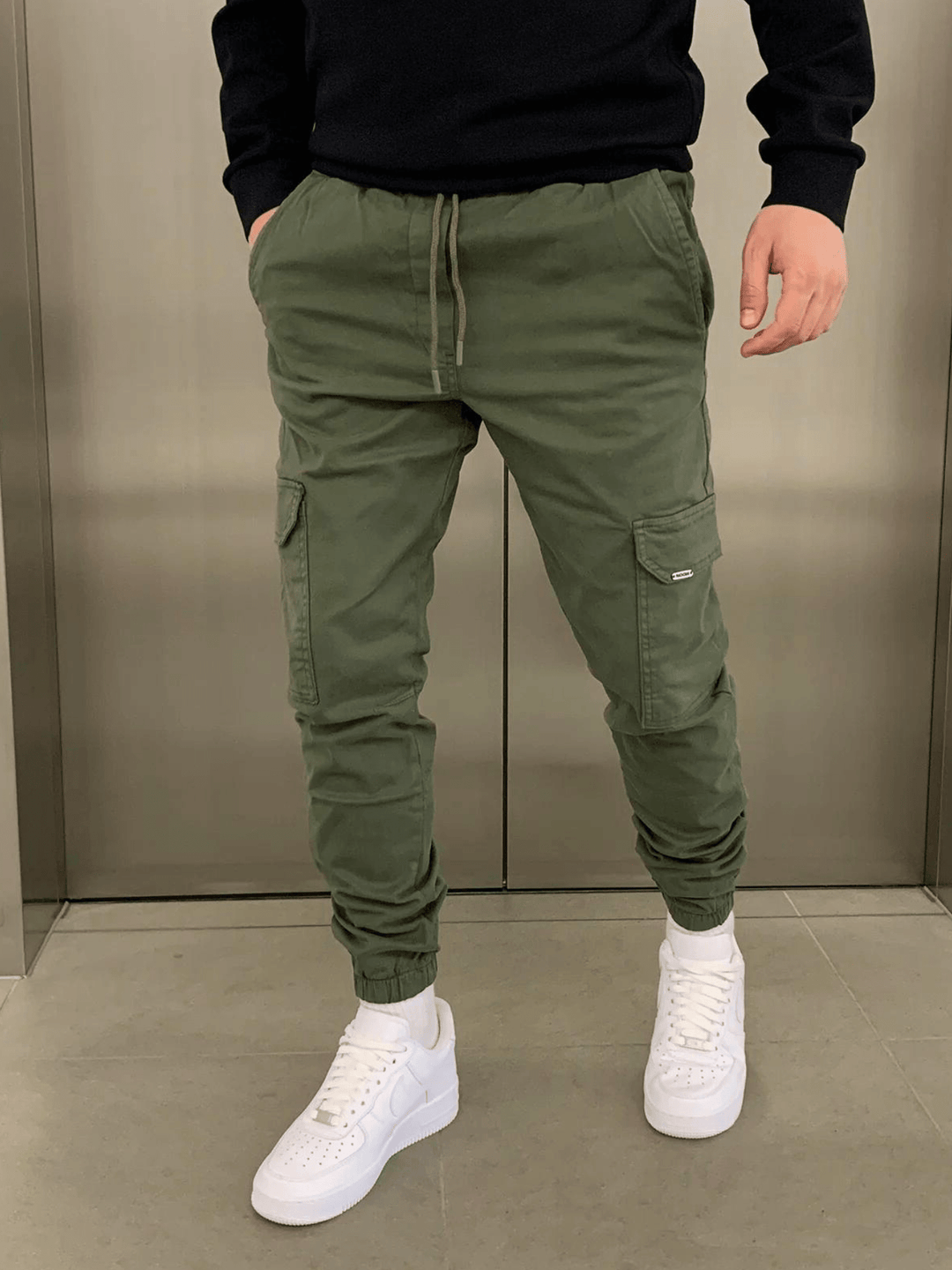 Levoire | Pantalon Jogger Cargo : Le Confort Rencontre Le Style Vert olive