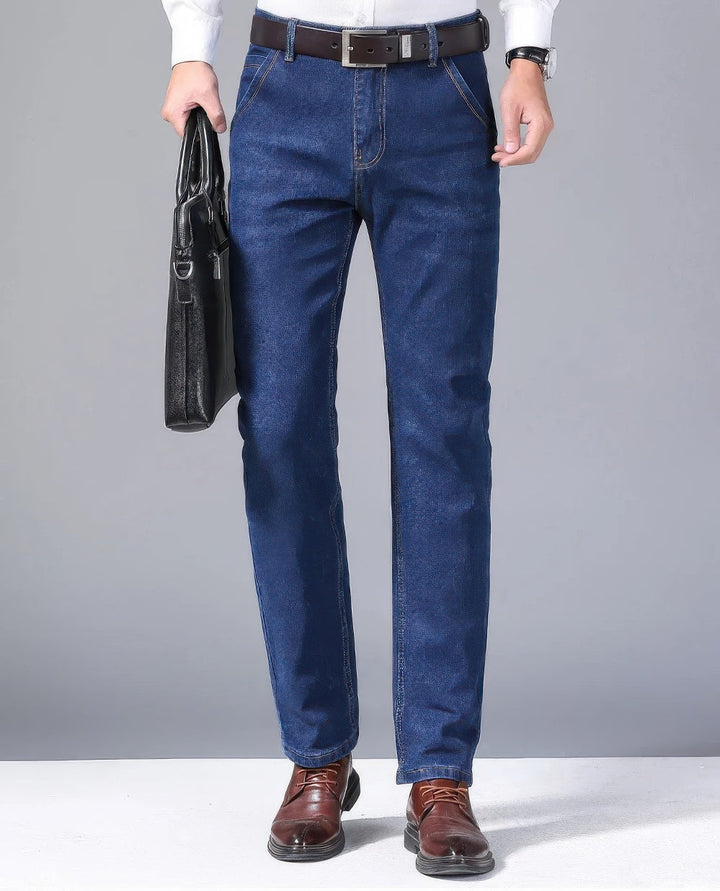 Levoire | Pantalons Classiques Affaires Confortable Coupe Droite Bleu
