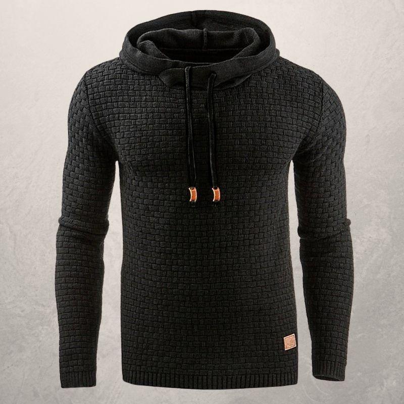 Levoire | Sweat À Capuche Sportif, Motif Damier Noir