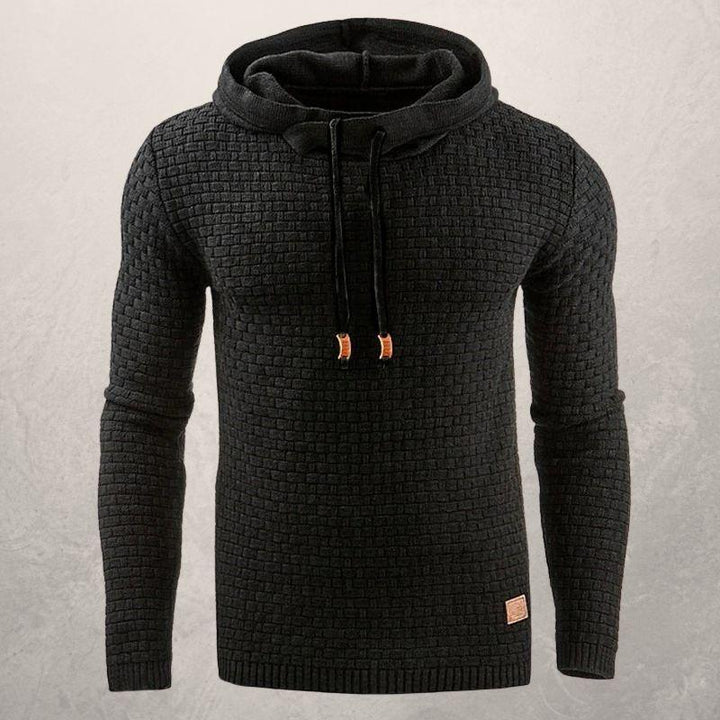 Levoire | Sweat À Capuche Sportif, Motif Damier Noir