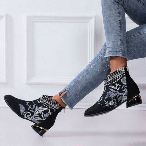 Levoire | Bottes De Luxe Avec Impression Brodée Pour Femmes