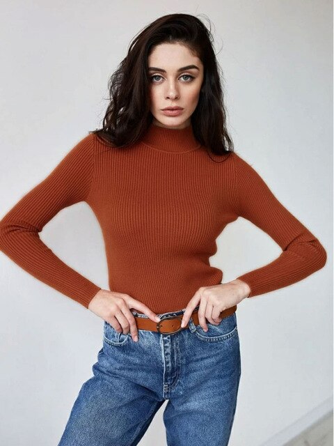 Levoire | Pull À Col Roulé Côtelé Karamelli Une taille