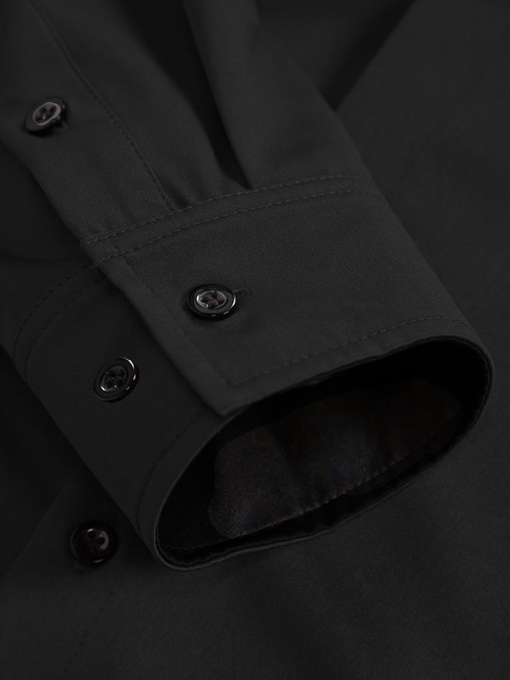 Levoire | Classique Unicolore Chemise À Manches Longues
