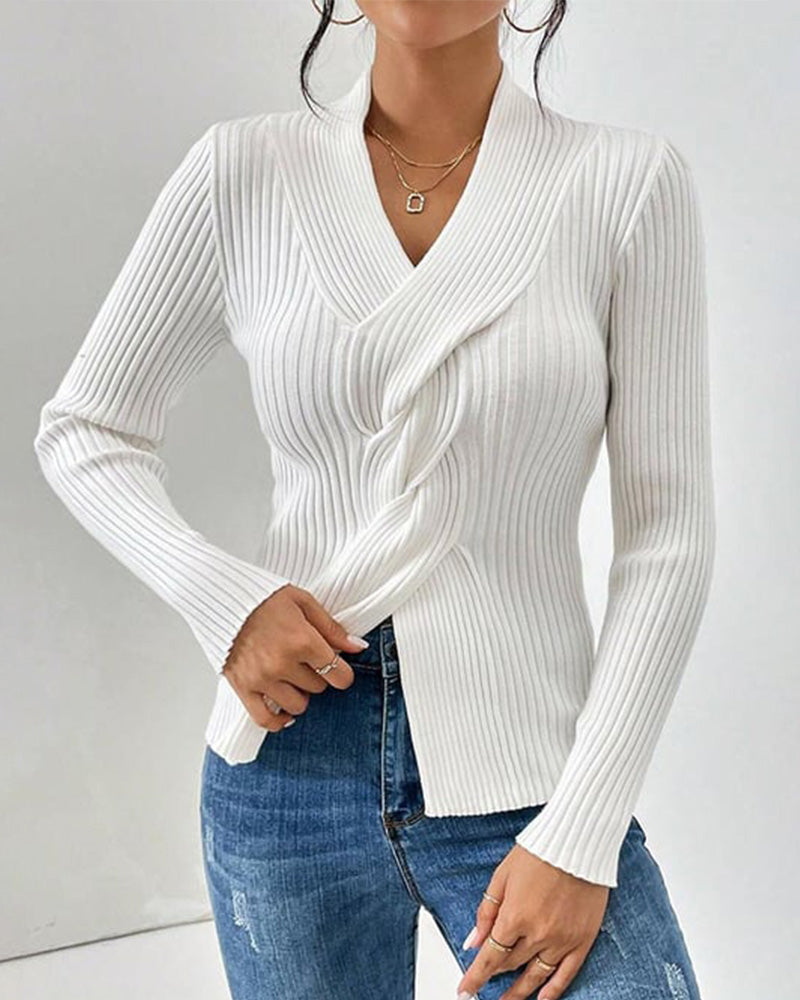 Levoire | ELEGANT PULL LONG À MANCHES LONGUES Blanc