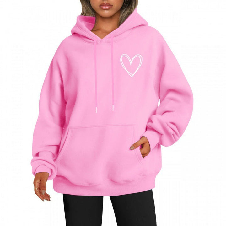 Levoire | Hoodie Décontracté À Manches Longues Rose