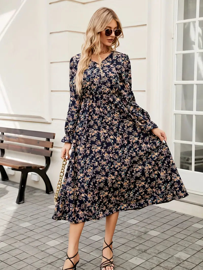 Levoire | Robe Avec Imprimé Floral Et Décolleté En V