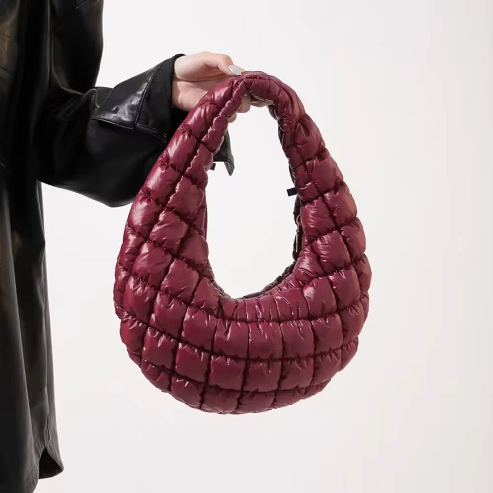 Levoire | Sac En Demi-Lune Rembourré vin rouge