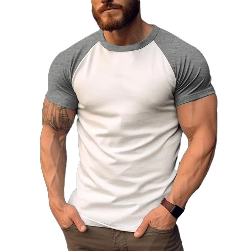 Levoire | T-Shirt De Printemps Décontracté En 2 Couleurs À Manches Courtes Gris