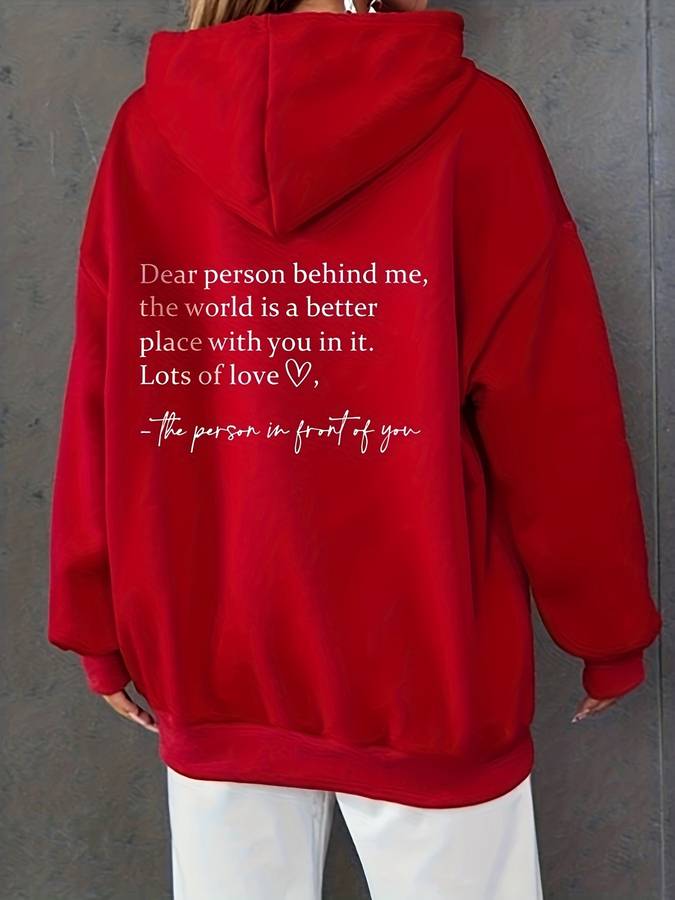 Levoire | Sweat-Shirt Surdimensionné Avec Une Citation Au Dos Rot