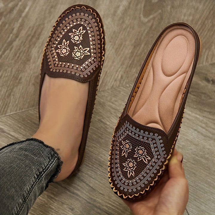Levoire | Baskets Confort En Simili Cuir Marron foncé