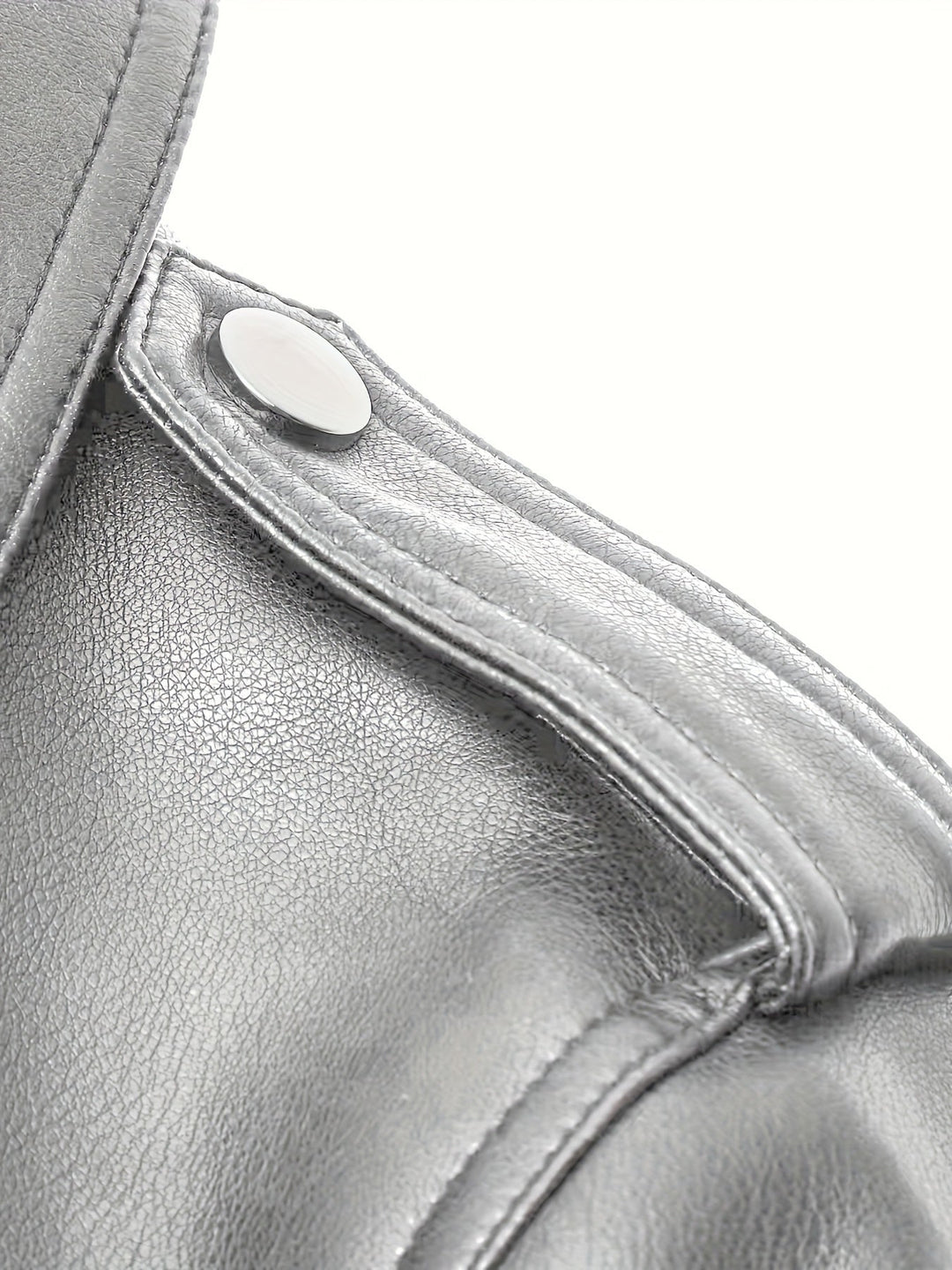 Levoire | Veste En Simili-Cuir Cropped Avec Zip Et Manches Longues