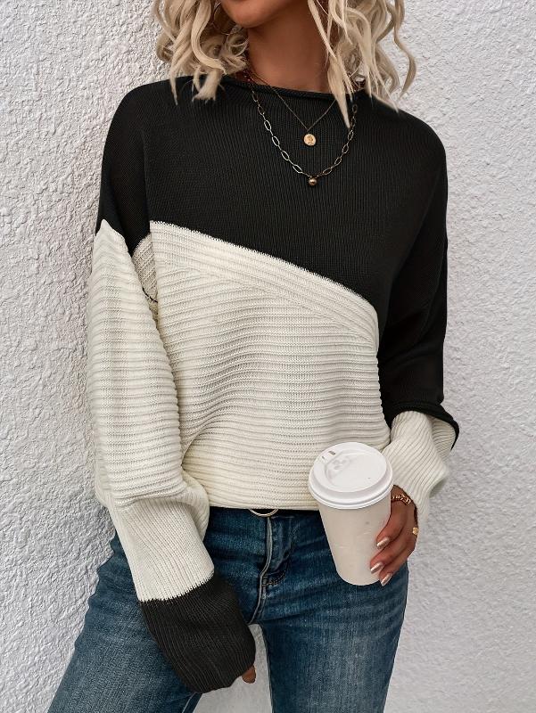 Levoire | Sweater En Maille Bicolore Élégante
