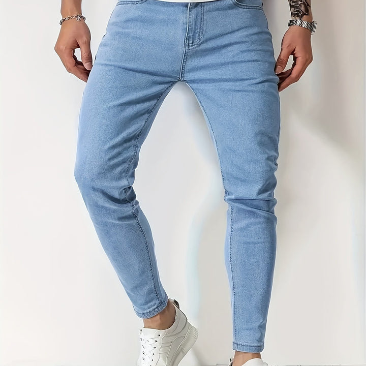 Levoire | Jeans Pour Hommes Slim Fit En Denim Stretch Bleu ciel