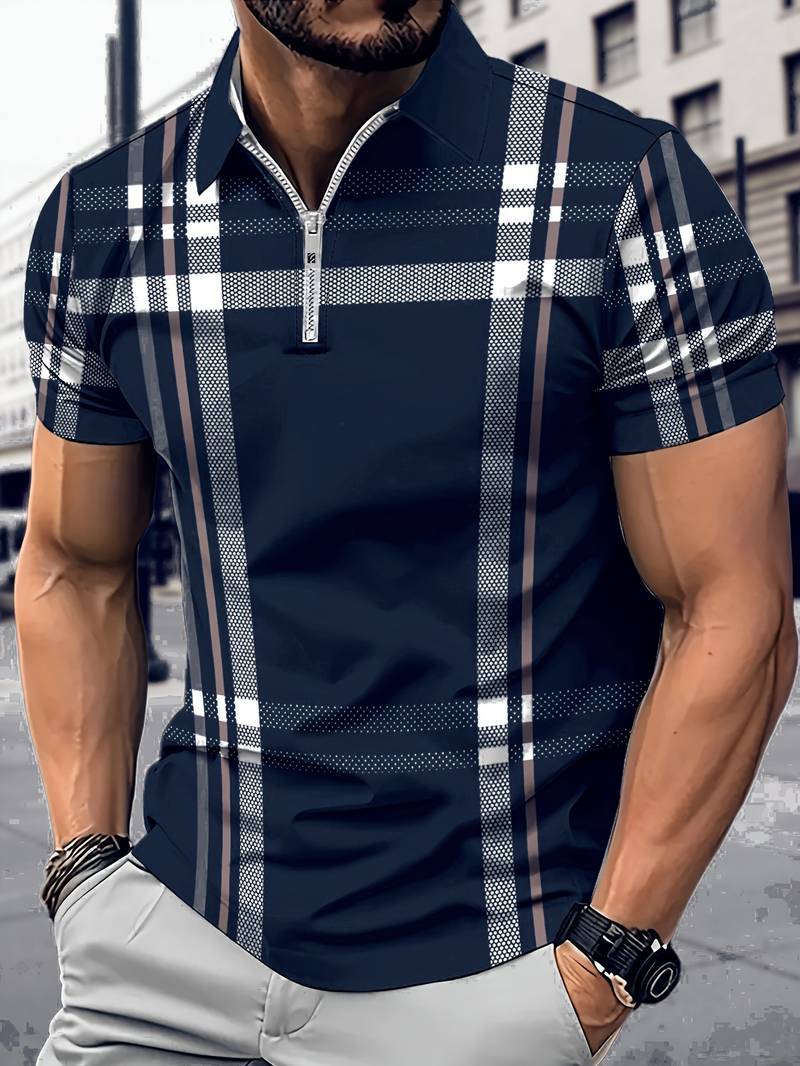 Levoire | Chemise De Golf Rouge À La Mode Dans Le Style De Rue Gris foncé