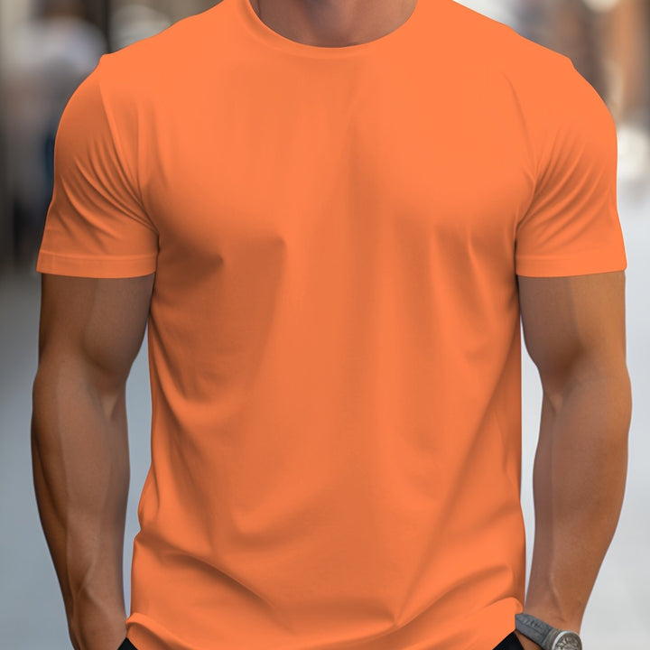 Levoire | T-Shirt Unicolore Pour Hommes Col Rond