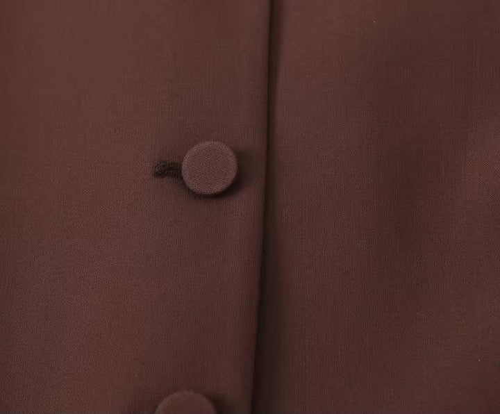 Levoire | Ensemble Deux Pièces Comprenant Veste Et Mini Jupe En Marron