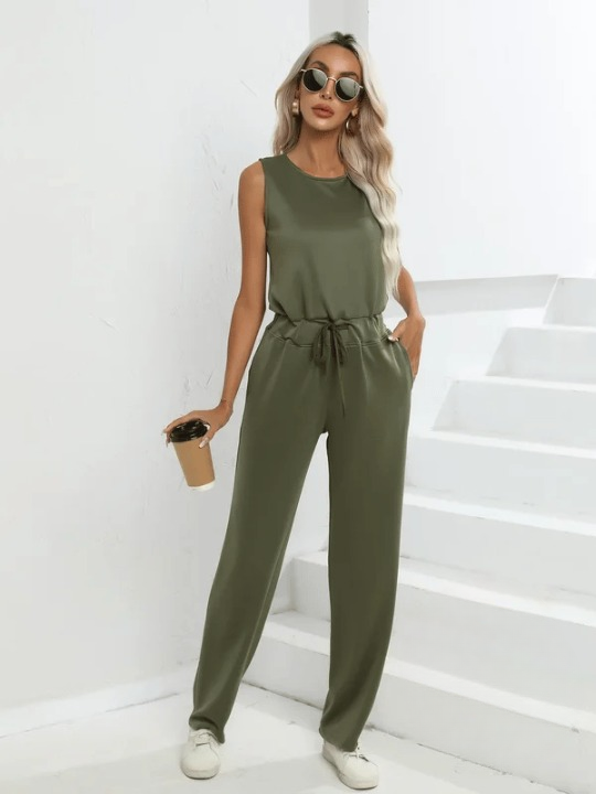 Levoire | Robe Élégante Chic Confort Femme Palmier sombre